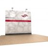 8’ Waveline Flat Pop-up Display with Graphic and Hardware