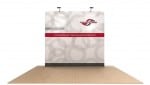 8’ Waveline Flat Pop-up Display with Graphic and Hardware